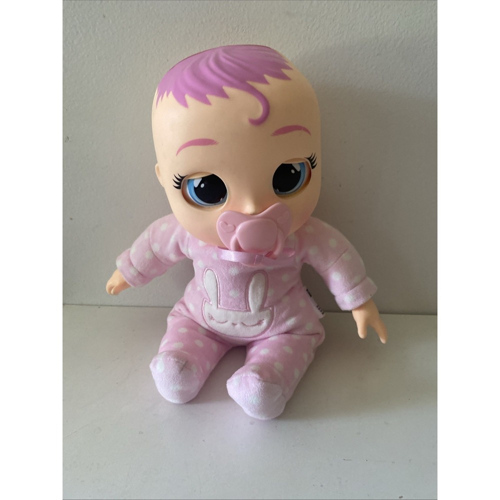 Cry Babies Newborn Coney Doll w/Sounds + Pink Pacifier Outfit Sleep Eyes 12"
